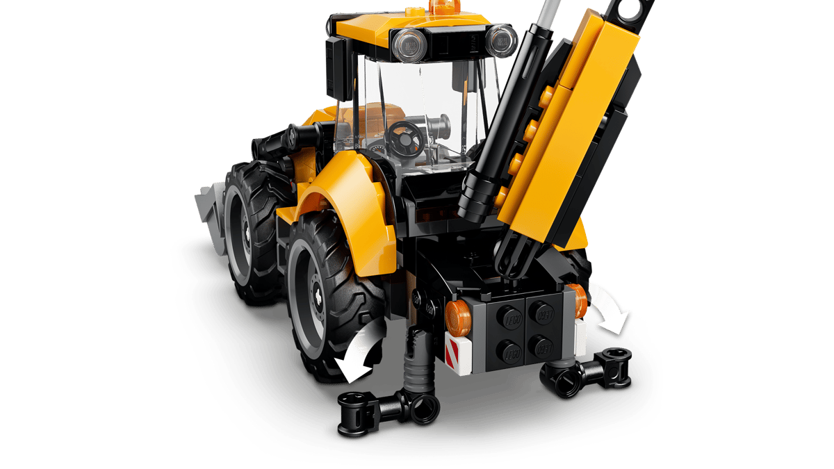 Lego City Yellow Backhoe Loader