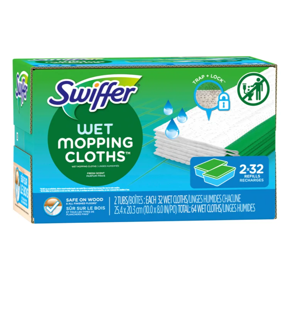 Swiffer Sweeper Wet Mopping Cloths, 64 count