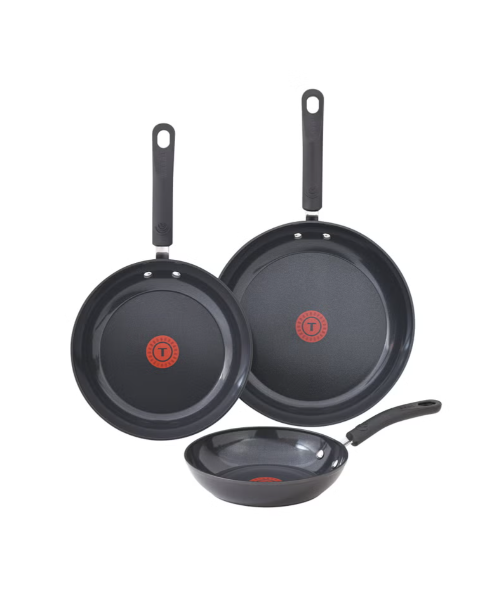 T-fal Ceramic Non-Stick Skillet Set, 3-pieces