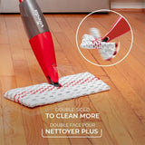 Vileda Promist Max Spray Mop - 360 Degree Swivel, Red, Cotton Head, Multiple Surfaces