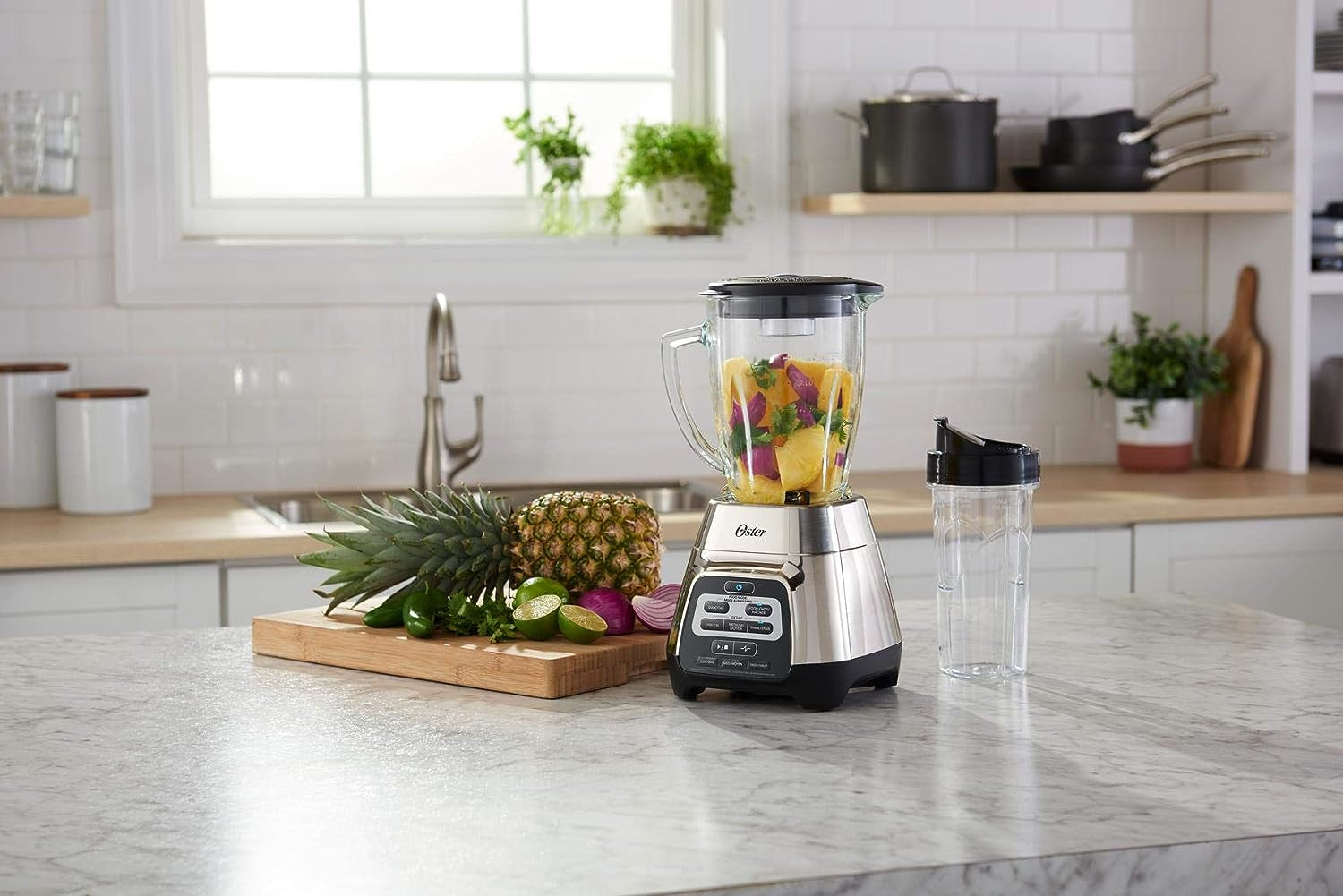 Oster Texture Select Master Series Blender with Glass Jar, Chrome