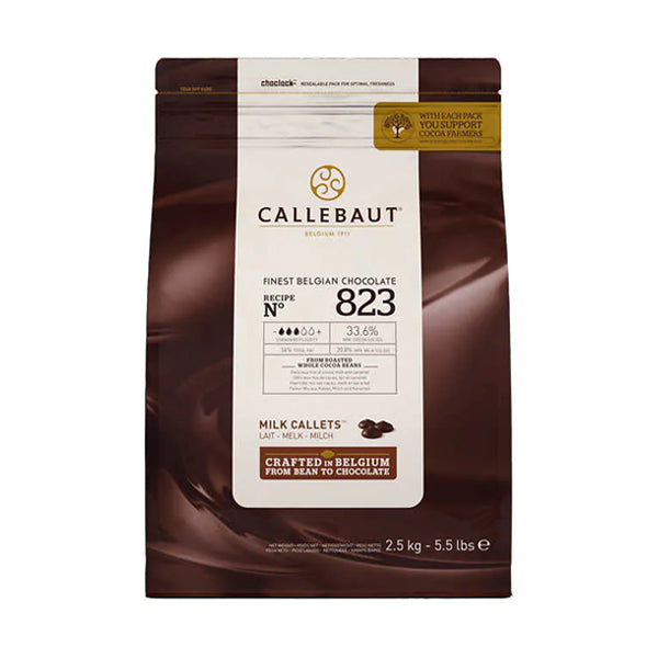 Callebaut Milk Chocolate 33.6% Callets 823-CAU-76 2.5 kg