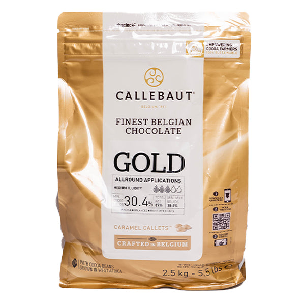 Callebaut Gold White Chocolate Callets Caramel Taste 4x2.5 kg