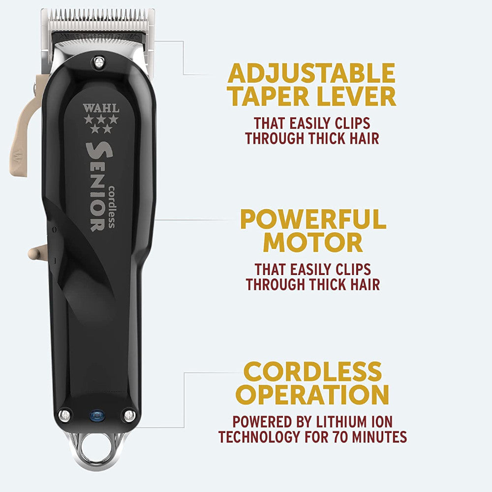WAHL Professional 5 Star Series Cordless Senior Clipper with Adjustable Blade - 56416