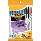 BIC CRISTAL - BALL PENS - MIX CLR 10PCS