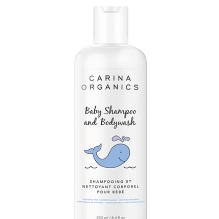 Carina Organics Baby Shampoo and Body Wash, 250 ml, White