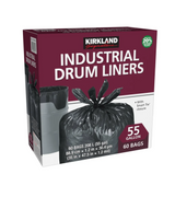 Kirkland Signature Smart Tie Industrial Drum Liners, 60-pack