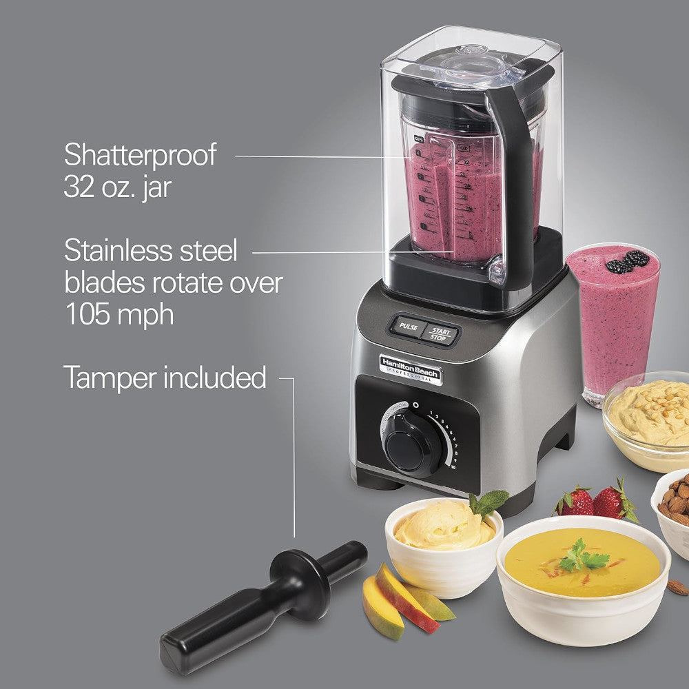 HAMILTON BEACH PROFESSIONAL 58870 Quiet Shield Blender - Refurbished with Home Essentials warranty