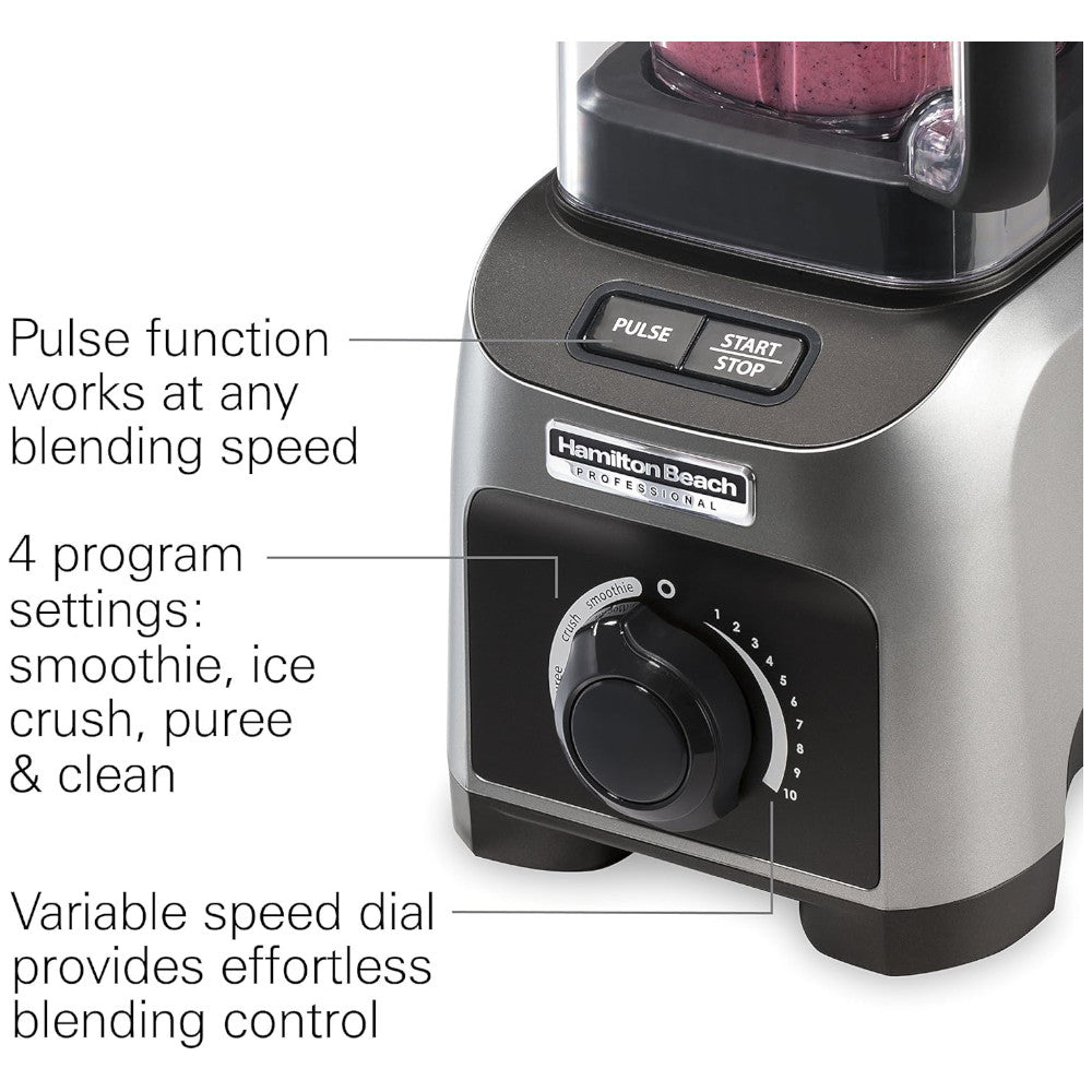 HAMILTON BEACH PROFESSIONAL 58870 Quiet Shield Blender - Refurbished with Home Essentials warranty
