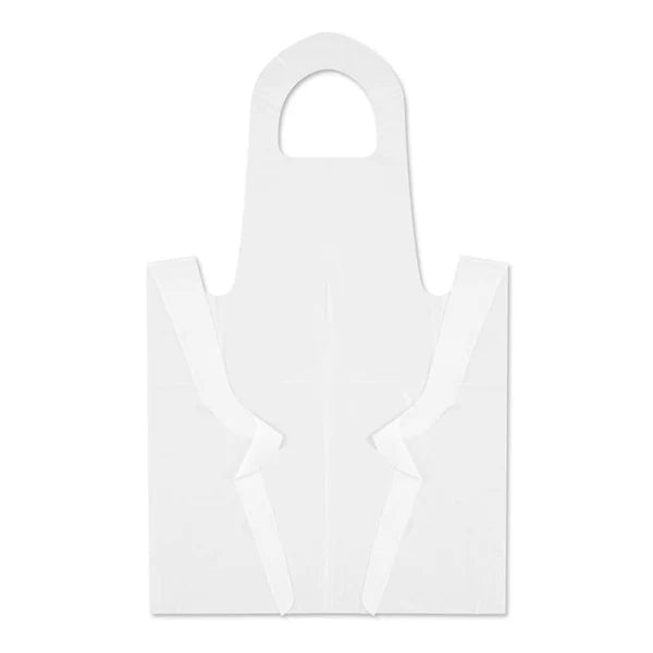 Safe-t Wear 46IN White Poly Aprons 1.25 mL 5x100-Pack