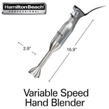 HAMILTON BEACH PROFESSIONAL 59750C Variable Speed Hand Blender - Refurbished with Home Essentials warranty