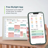 Skylight Calendar 15" Wall Planner Digital Calendar & Chore Chart, White