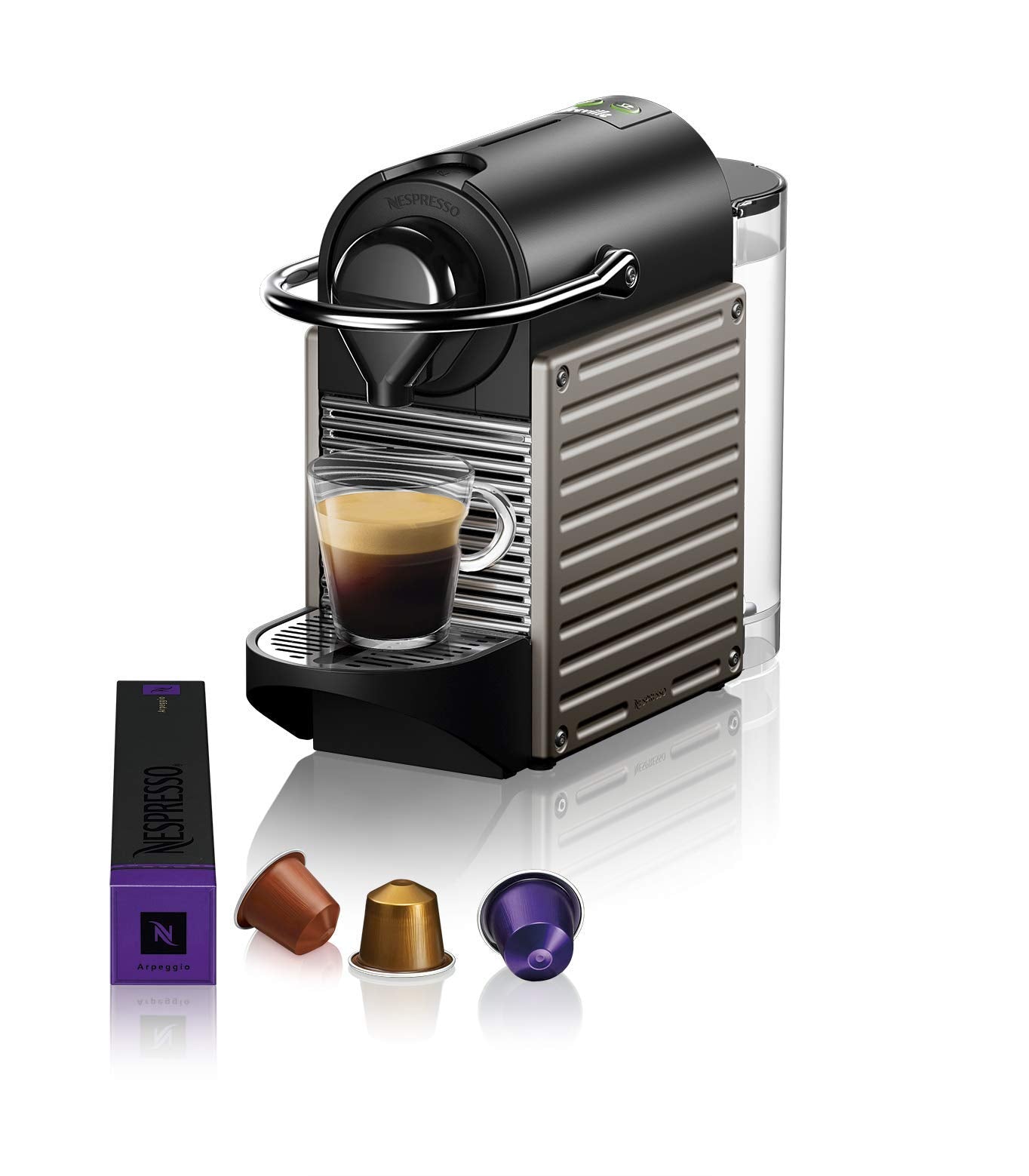 Nespresso Pixie Espresso Machine by De’Longhi, Aluminum