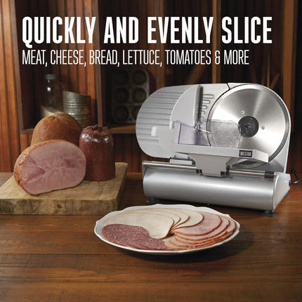 WESTON 61-0901-W Heavy Duty 9" Food Slicer - Refurbished with Home Essentials Warranty