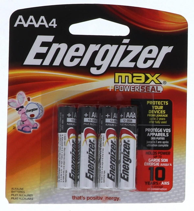 ENERGIZER AAA Batteries, 4- One Color One Size