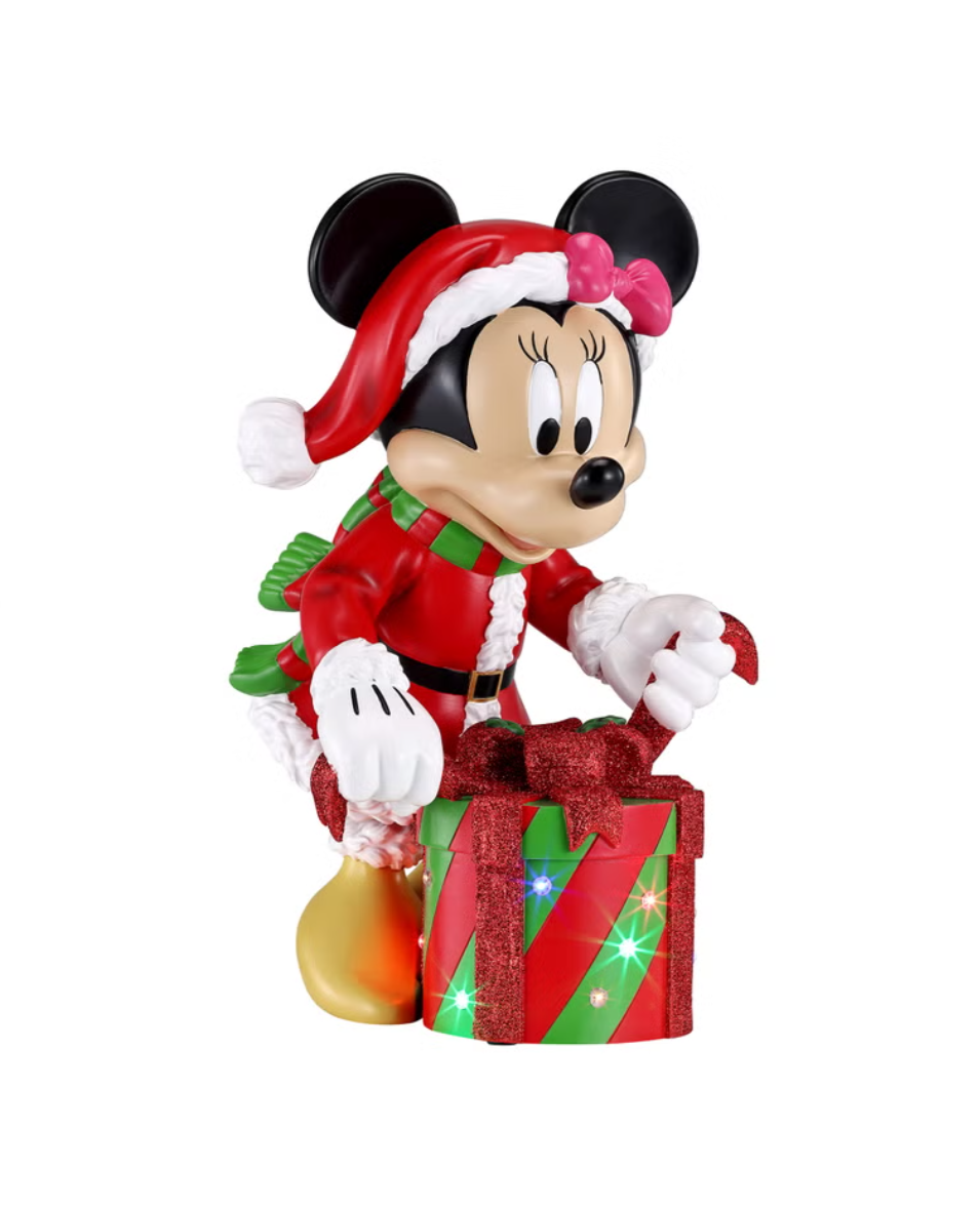 Holiday Mouse Figurine with Lights and Music Mickey , Goofy and Minnie