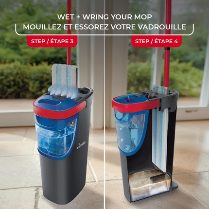 Vileda H2prO Flat Mop and Bucket Set