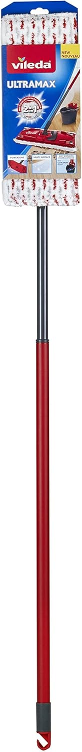 Vileda UltraMax Mop - Red Microfiber Floor Mop