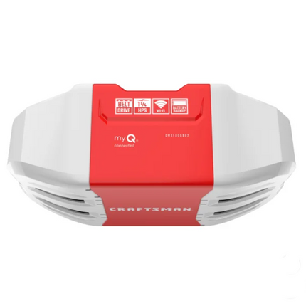 Craftsman, 1-1/4HP Smart Garage Door Opener, Battery Backup and Camera, White