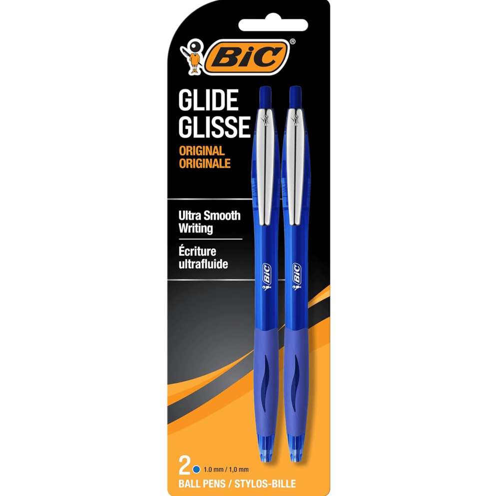 BIC GLIDE BALL PEN - BLUE 2PCS