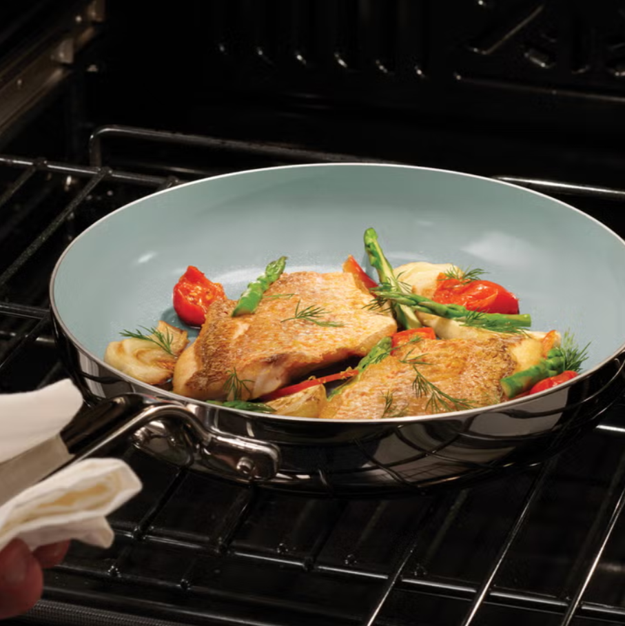 Tramontina Stainless Steel with Ceramic Non-stick Skillet Set, 3-piece
