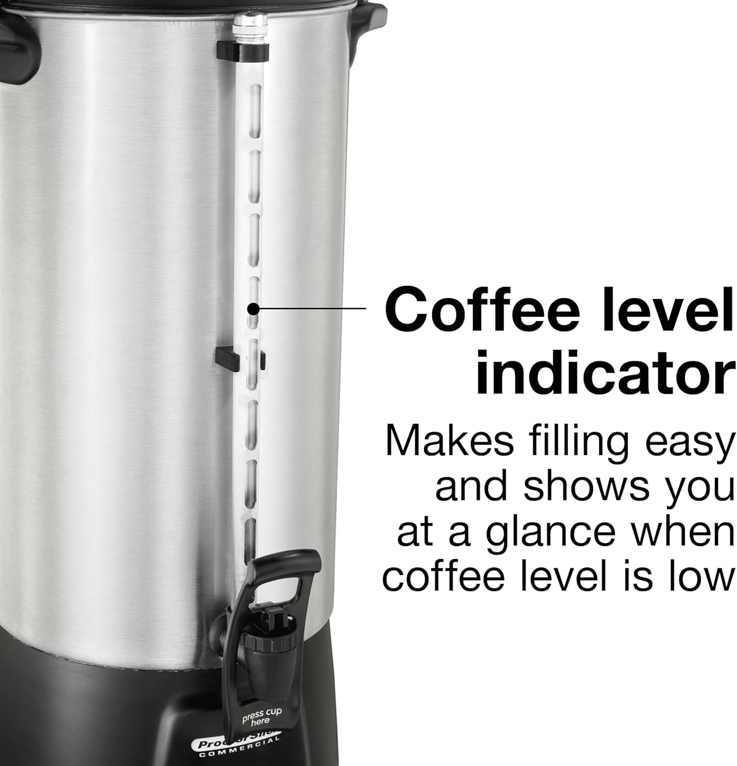 Proctor Silex Coffee Urn, Black and Stainless Steel