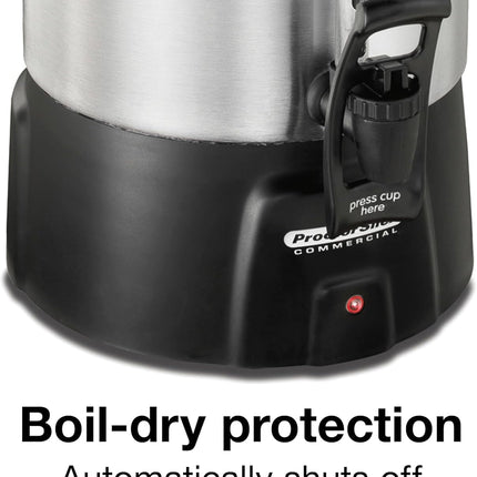 Proctor Silex Coffee Urn, Black and Stainless Steel