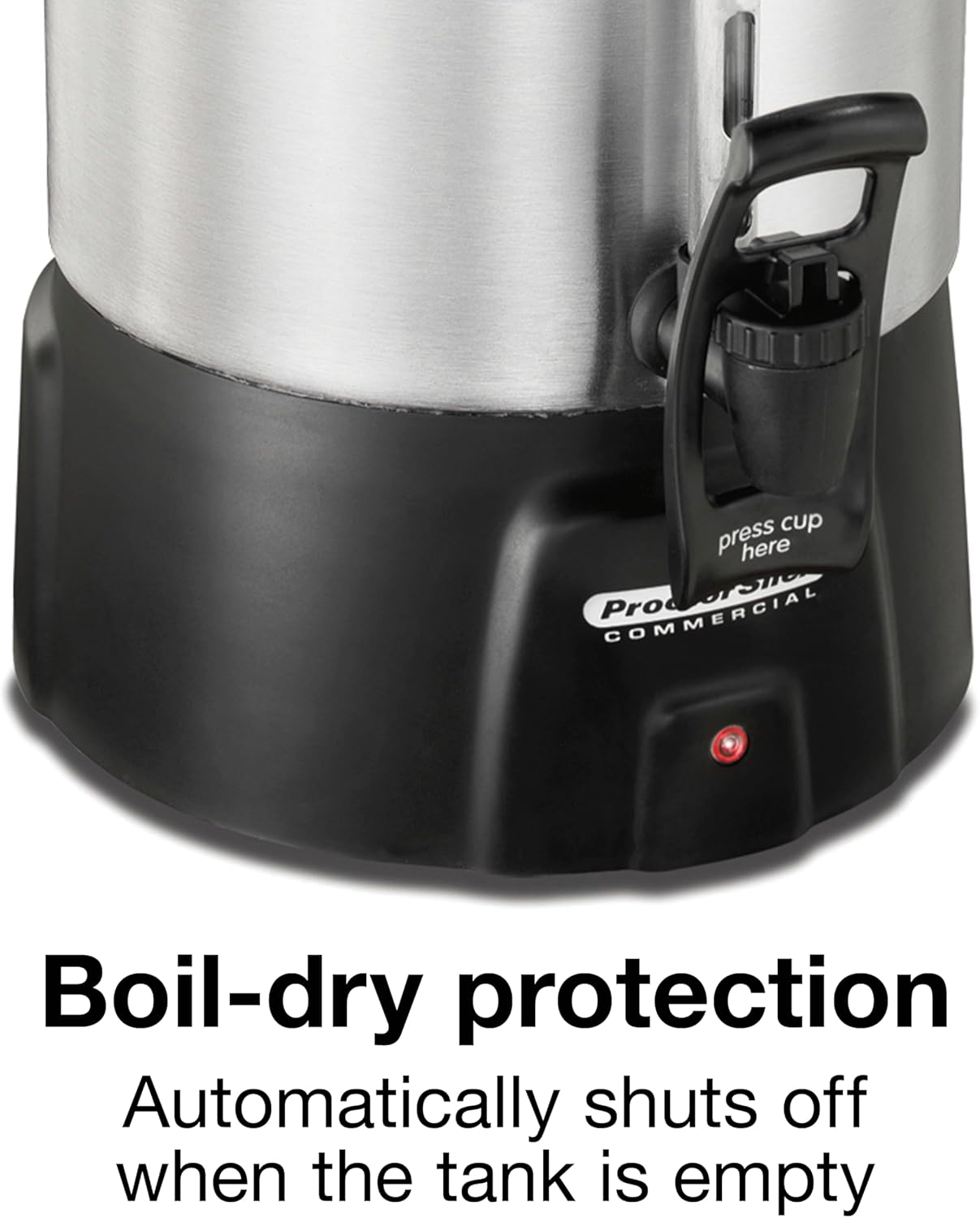 Proctor Silex Coffee Urn, Black and Stainless Steel