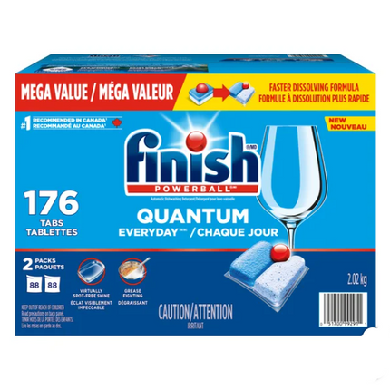 Finish, Quantum Everyday Dishwasher Detergent, 176 Tablets, 2.02 kg, Blue