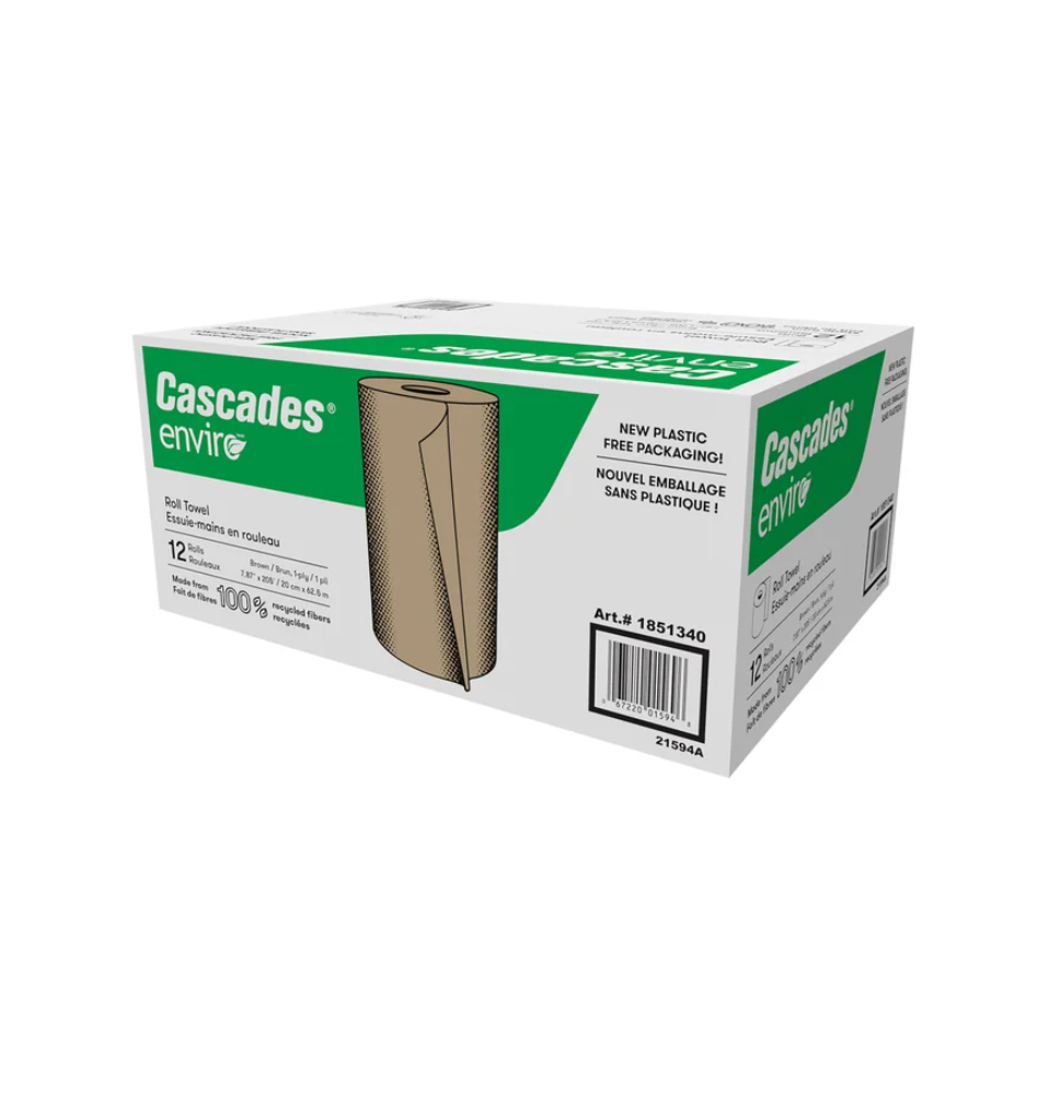 Cascades Enviro Hand Paper Towel Roll, 12-pack