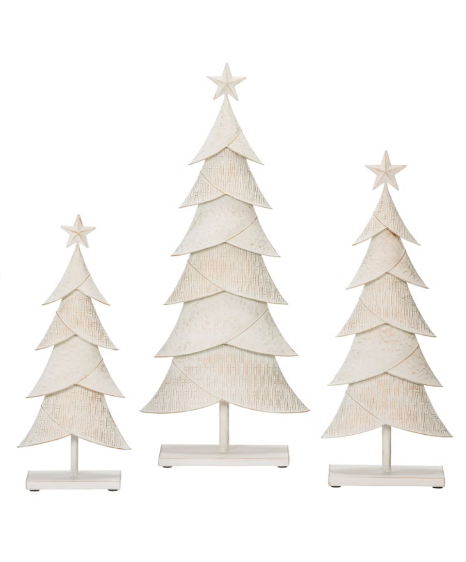 Set of 3 Holiday Metal Trees