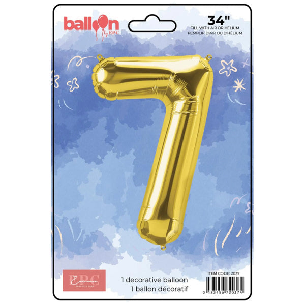 EPC Gold Foil Number 7 Balloon 34IN