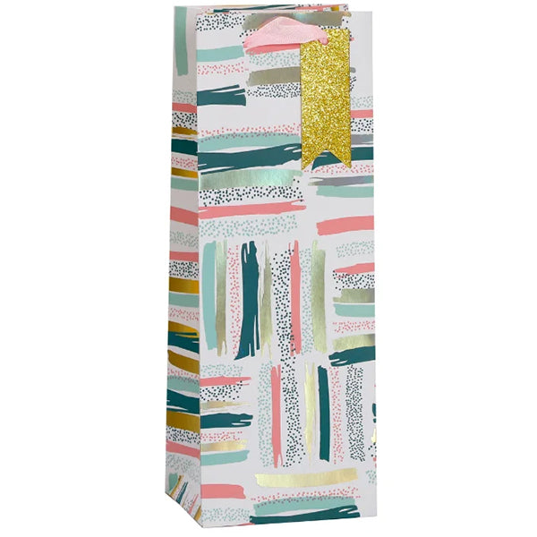 EPC Abstract/glitter Stamp Bottle Giftbag