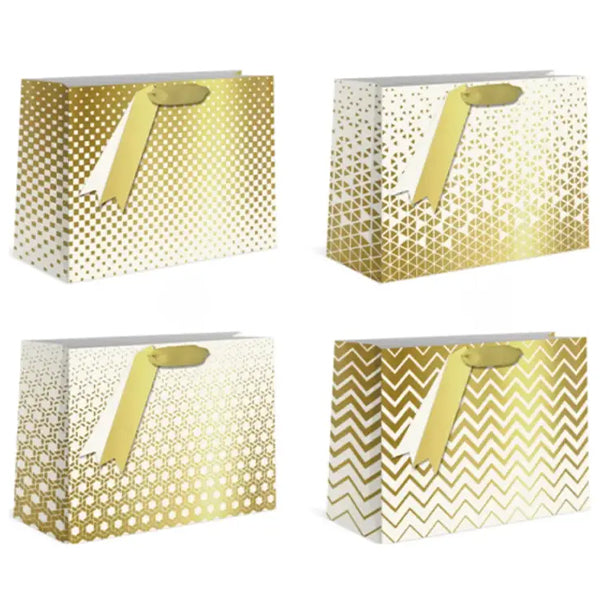 EPC Gold/white Horizontal Stamp Large Premium Giftbag 4STYLE