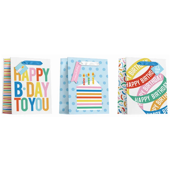 EPC Glitter Happy Birthday Giftbag Large 3STYLES