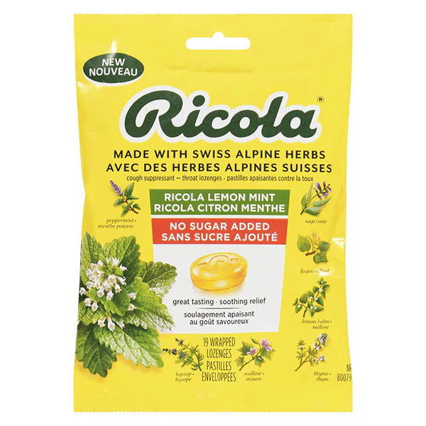 Ricola Bag Lemon Mint 8x75 g