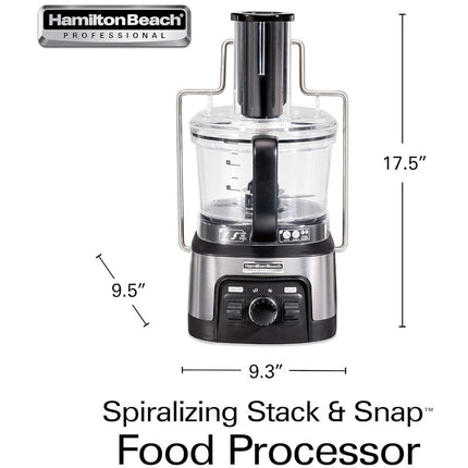 HAMILTON BEACH PROFESSIONAL 70815 Stack & Snap Food Processor - Refurbished with Home Essentials warranty
