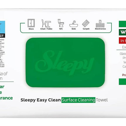 Sleepy Pack of 2, 3 and 6, Easy Clean All Purpose Cleaning Wipes, White Vinegar and Baking Soda Formula, Chemical-Free, 100 Count