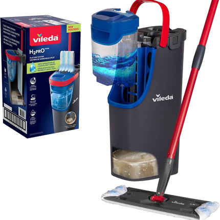 Vileda H2prO Flat Mop and Bucket Set