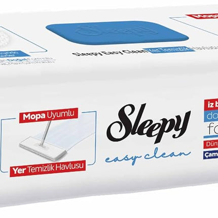 Sleepy Easy Clean MOP Disposable Floor Cleaning Towel, 50 Mop Compatible Wipes (PIN BLUE)