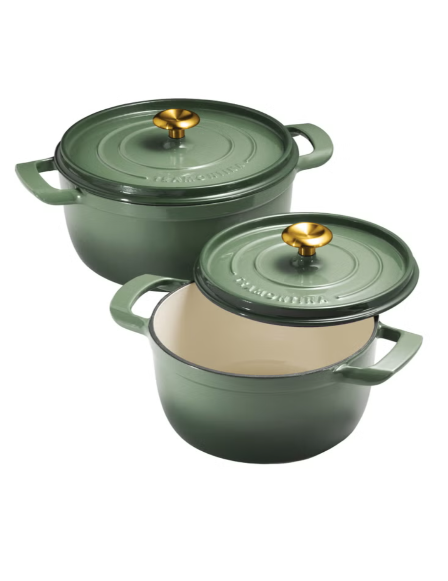 Tramontina Cast Iron Covered Casserole Set, Set of 2