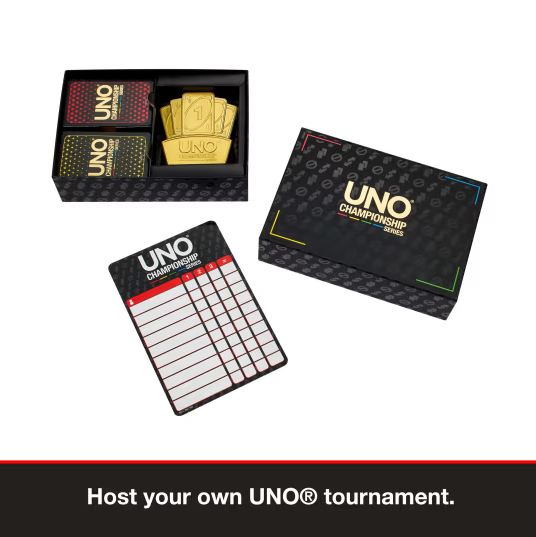 UNO Championship Series Tournament Set Card Game For Large Groups Of 6 To 20 Players