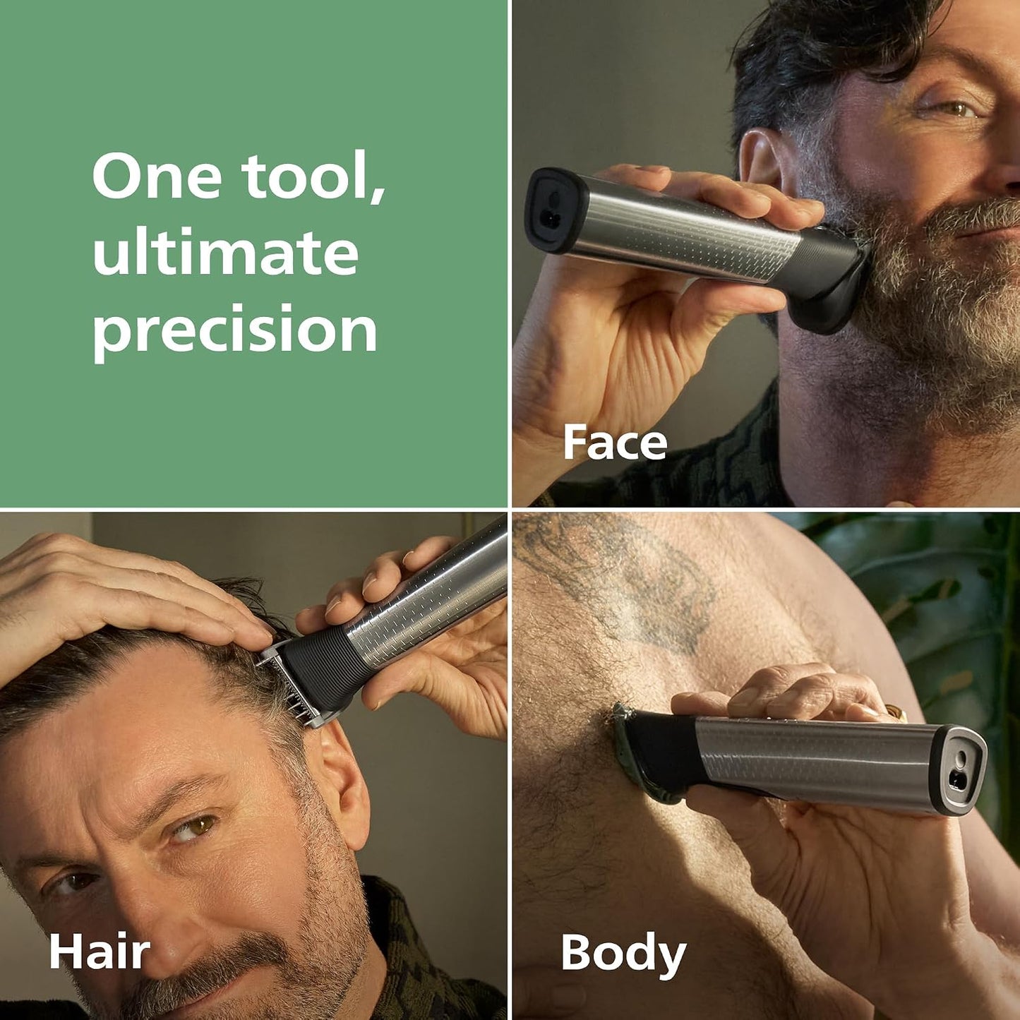 Philips , All-in-One 9000 Series 23-Piece Trimmer - Electric Shaver and Clipper for Face, Beard, Head & Body, , Stainless Steel