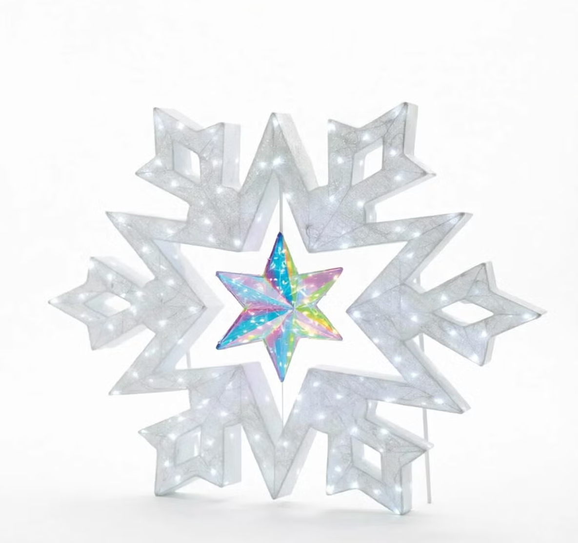 48 Inch Snowflake With Prismatic Star