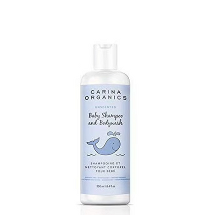 Carina Organics Unscented Baby Shampoo & Body Wash, 250 ml, White