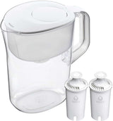 Brita Large 10 Cup Water Filter Pitcher with Smart Light Filter Reminder and 2 Standard Filtes, White