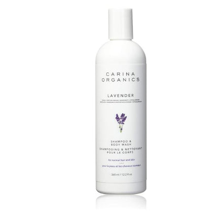 Carina Organics Lavender Shampoo & Body Wash, 360 ml, White