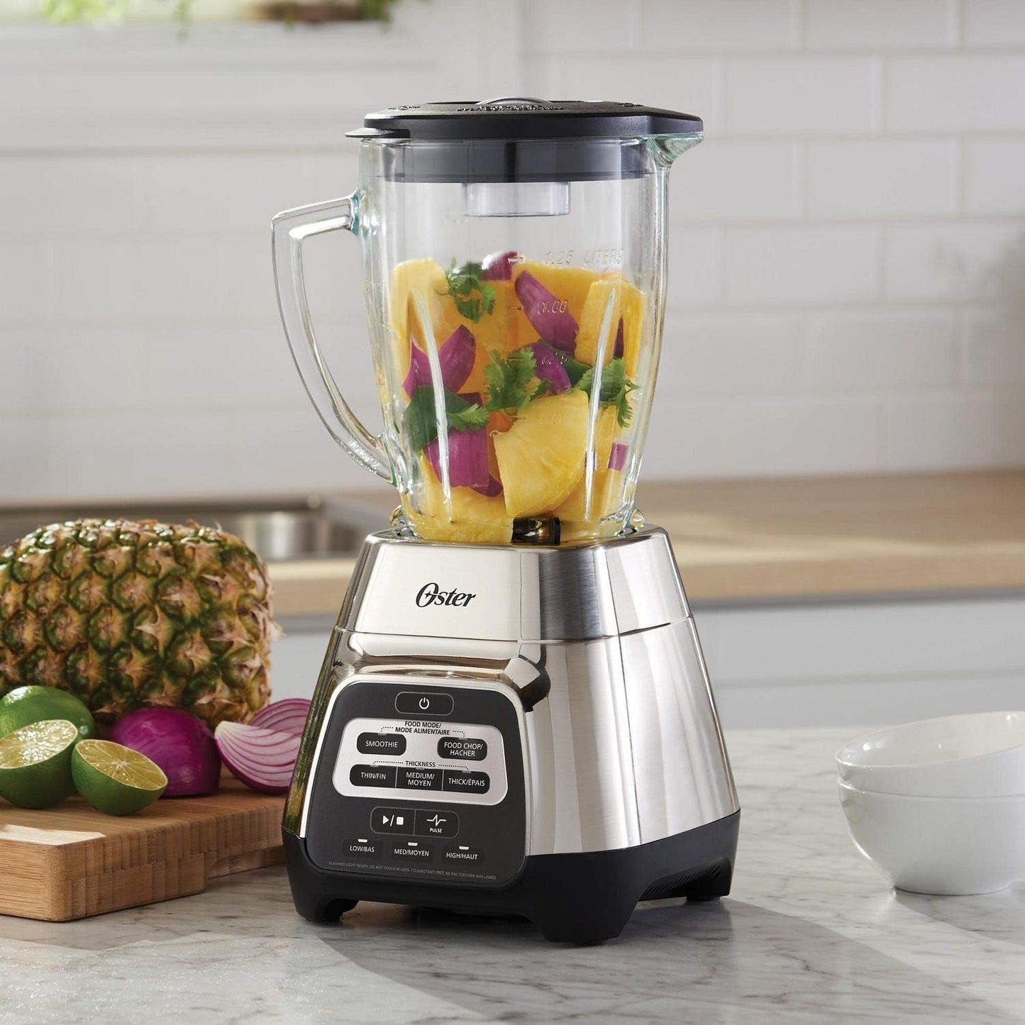 Oster Texture Select Master Series Blender with Glass Jar, Chrome