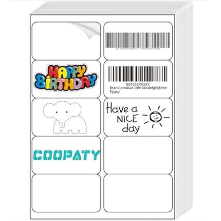 2"x4" Shipping Address Labels, FBA 10 Up Address mailing Labels, White Sticker Address Labels for Laser/Inkjet Printer (500 Sheets, 5000 Labels)