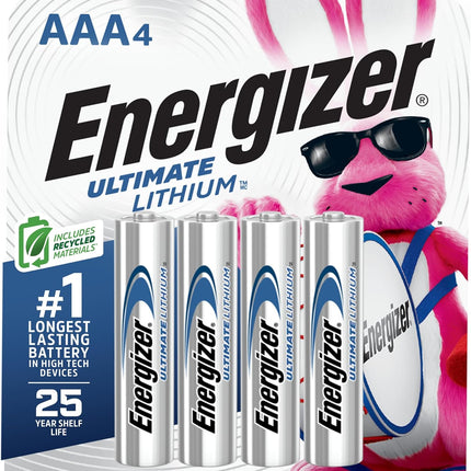Energizer L92SBP-4 Energizer Ultimate Lithium AAA Battery, 4 Count, 0.04 kg